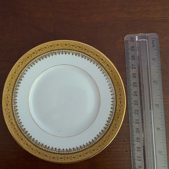 M. Redon Limoges France Antique Gold Filigree Dessert Plates – Set of 3 – 4.5” - Picture 6 of 7